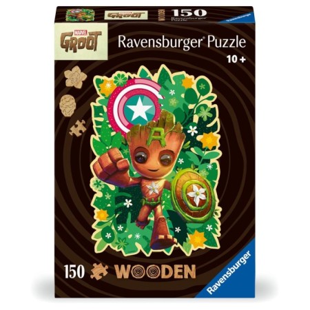 Ravensburger - Puzzle contur din lemn Marvel Groot 150 piese Ravensburger - 1
